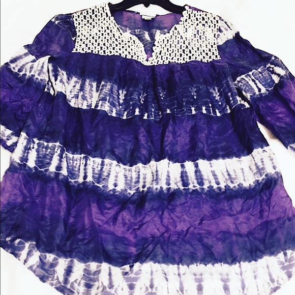 Calypso St.Barth ๐ฏ%SILK Crochet Lovely Tunic Top - Picture 3 of 13